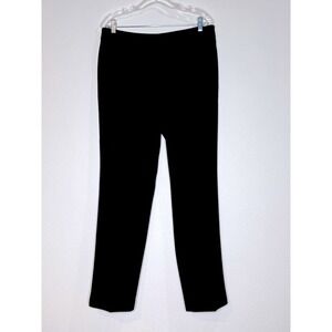 TALBOTS Seasonless Crepe Straight Leg Pant 10 Black Full Length Lined Career